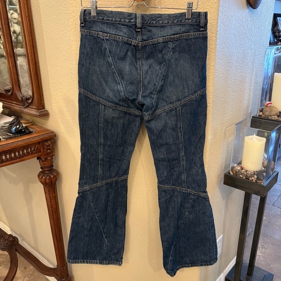 DIESEL Women Blue Button Fly Flared Boho Jeans Size 31-Fits Small-Made in Italy - Picture 5 of 10
